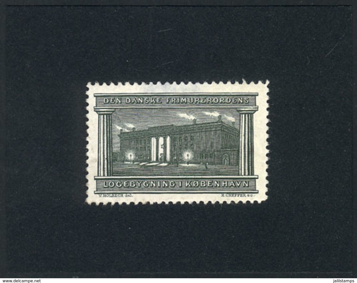 DENMARK: Old And Interesting Cinderella, Glued To Black Card, VF Quality! - Autres & Non Classés