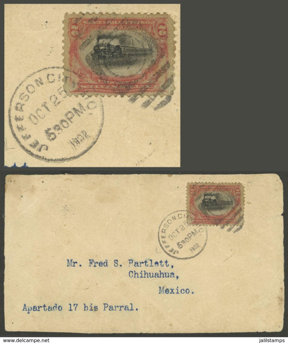 UNITED STATES: Sc.296a, 1901 2c. Train With Center Inverted FORGERY, On A Cover Front Sent From Jefferson To Mexico On 2 - Sonstige & Ohne Zuordnung