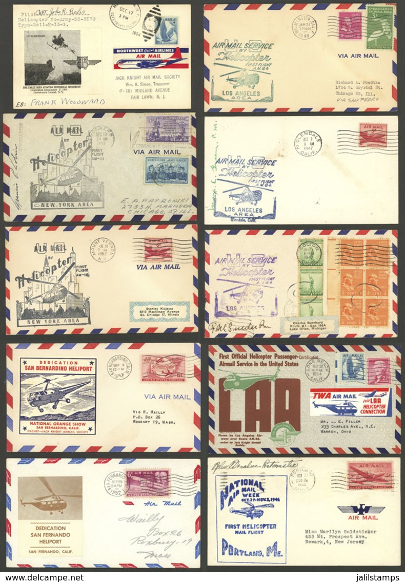 UNITED STATES: BALLOON FLIGHTS: Over 175 Covers And Cards Carried In Special Helicopter Flights, SEVERAL SIGNED BY PILOT - Other & Unclassified