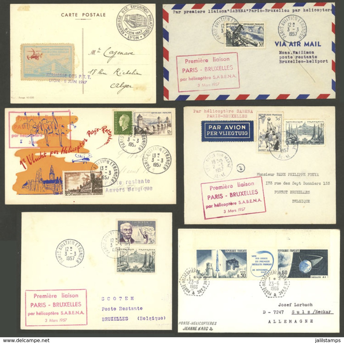 FRANCE: BALLOON FLIGHTS: 21 Covers And Cards, Most Carried In Special Helicopter Flights, Others With Interesting Marks, - Sonstige & Ohne Zuordnung