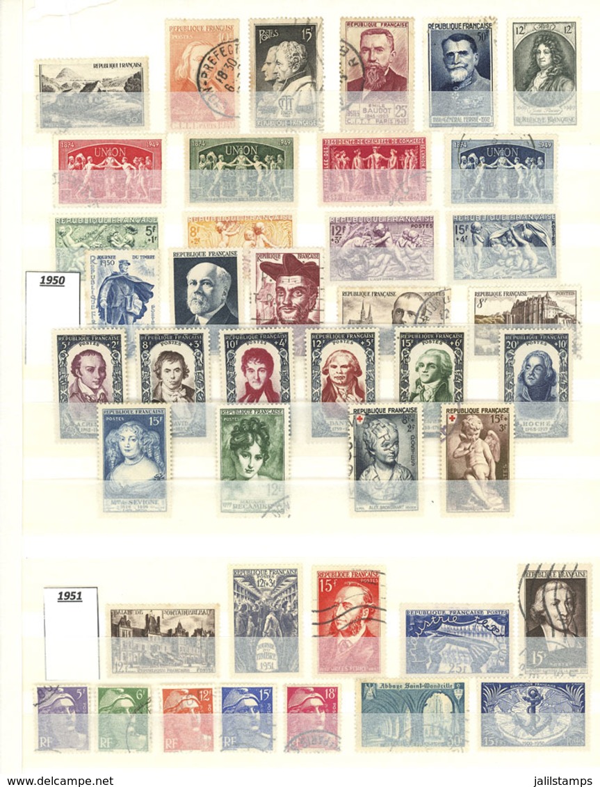 FRANCE: Collection In Large Stockbook (circa 1850 To 1988), Earlier Issues Used And Then Mostly Mint (first With Hinge M - Sonstige & Ohne Zuordnung