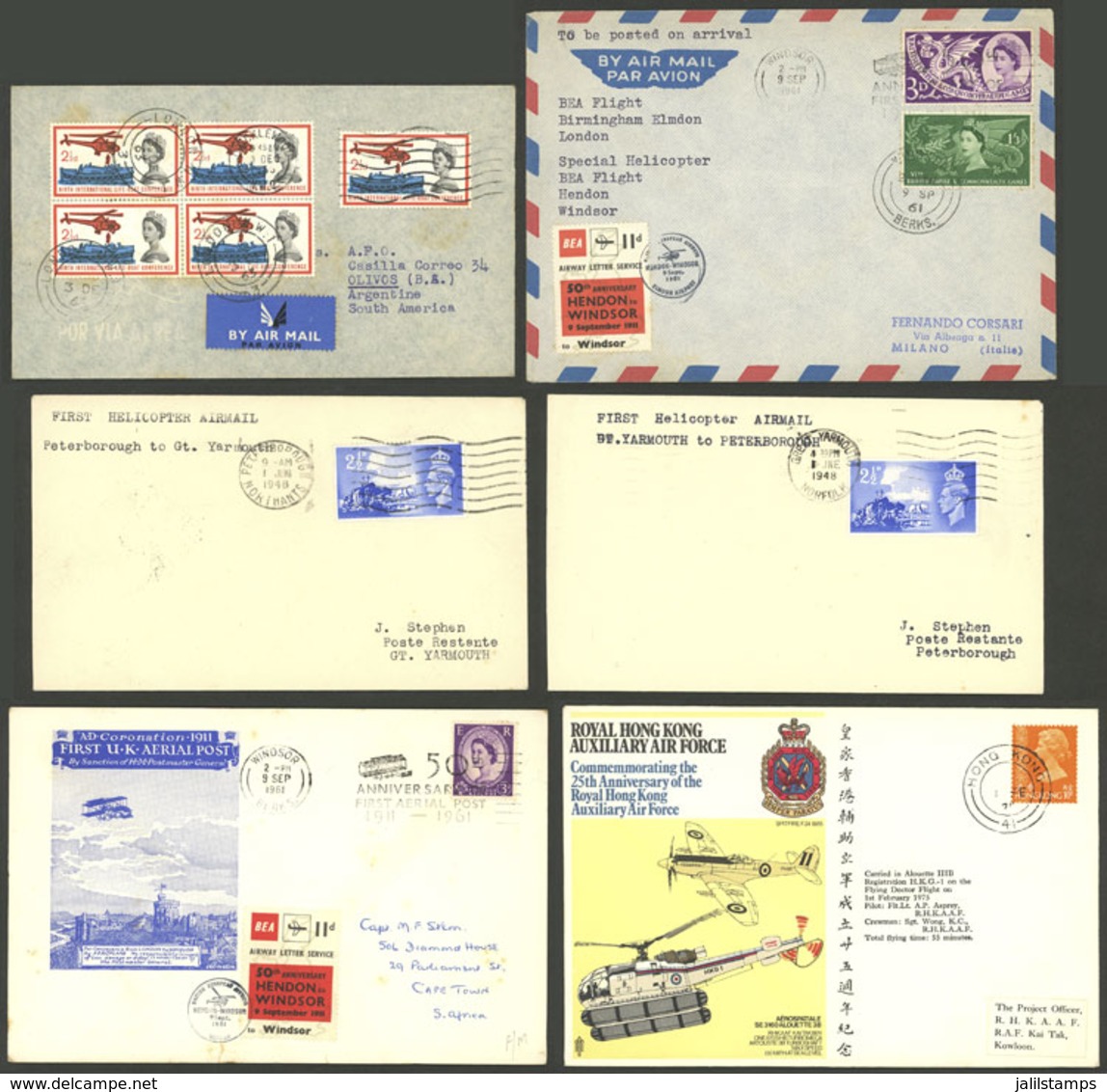 GREAT BRITAIN: BALLOON FLIGHTS: 16 Covers And Cards, Most Carried In Special Helicopter Flights, Others With Interesting - Other & Unclassified