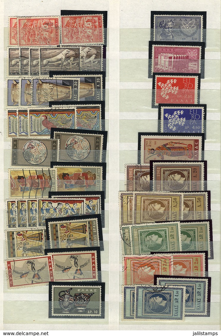 GREECE: Large Stockbook Filled With Mint (mostly MNH) And Used Stamps, Very Fine General Quality, Very Thematic And Attr - Sonstige & Ohne Zuordnung