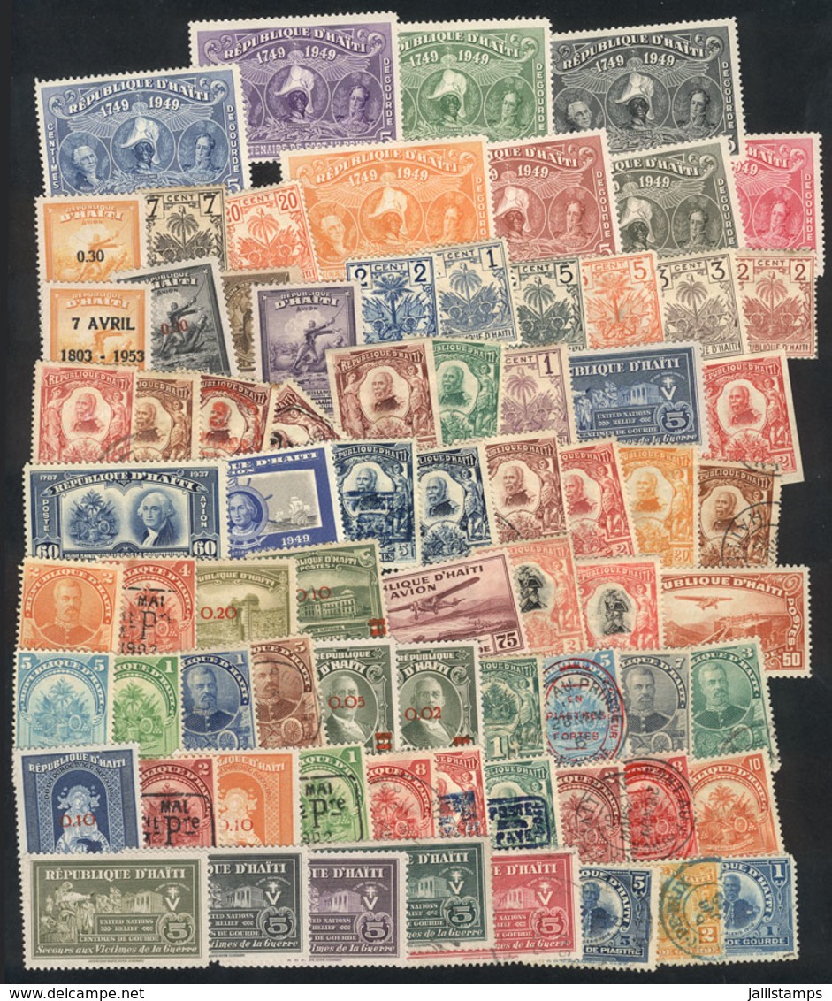 HAITI: Interesting Lot Of Used And Mint Stamps (some Can Be Without Gum), Fine General Quality (some May Have Minor Defe - Haïti