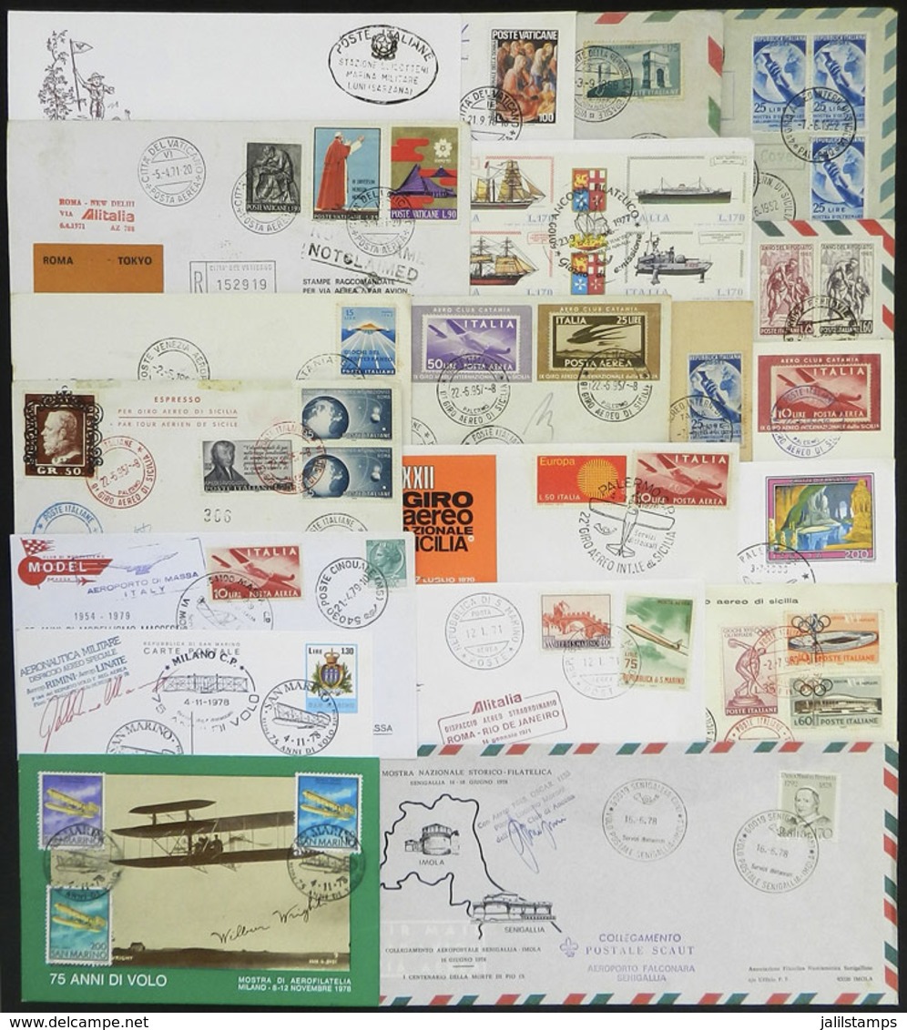 ITALY: Box With Over 300 Covers And Cards, Almost All Of FIRST FLIGHTS, Special Flights, Or Covers With Special Cancels  - Ohne Zuordnung