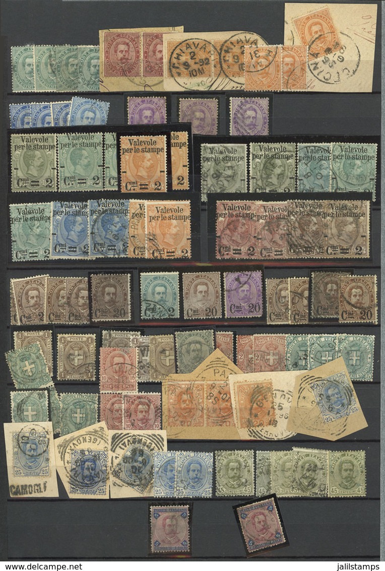 ITALY: Stock Of Large Number Of Stamps Including Many Classics, Mounted On Stock Pages, Used Or Mint (they Can Be Withou - Ohne Zuordnung