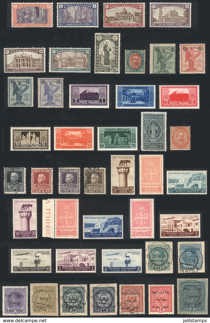 ITALY: Envelope Containing Lot Of Stamps And Sets, Fine To VF General Quality, High Catalog Value, Good Opportunity! - Unclassified