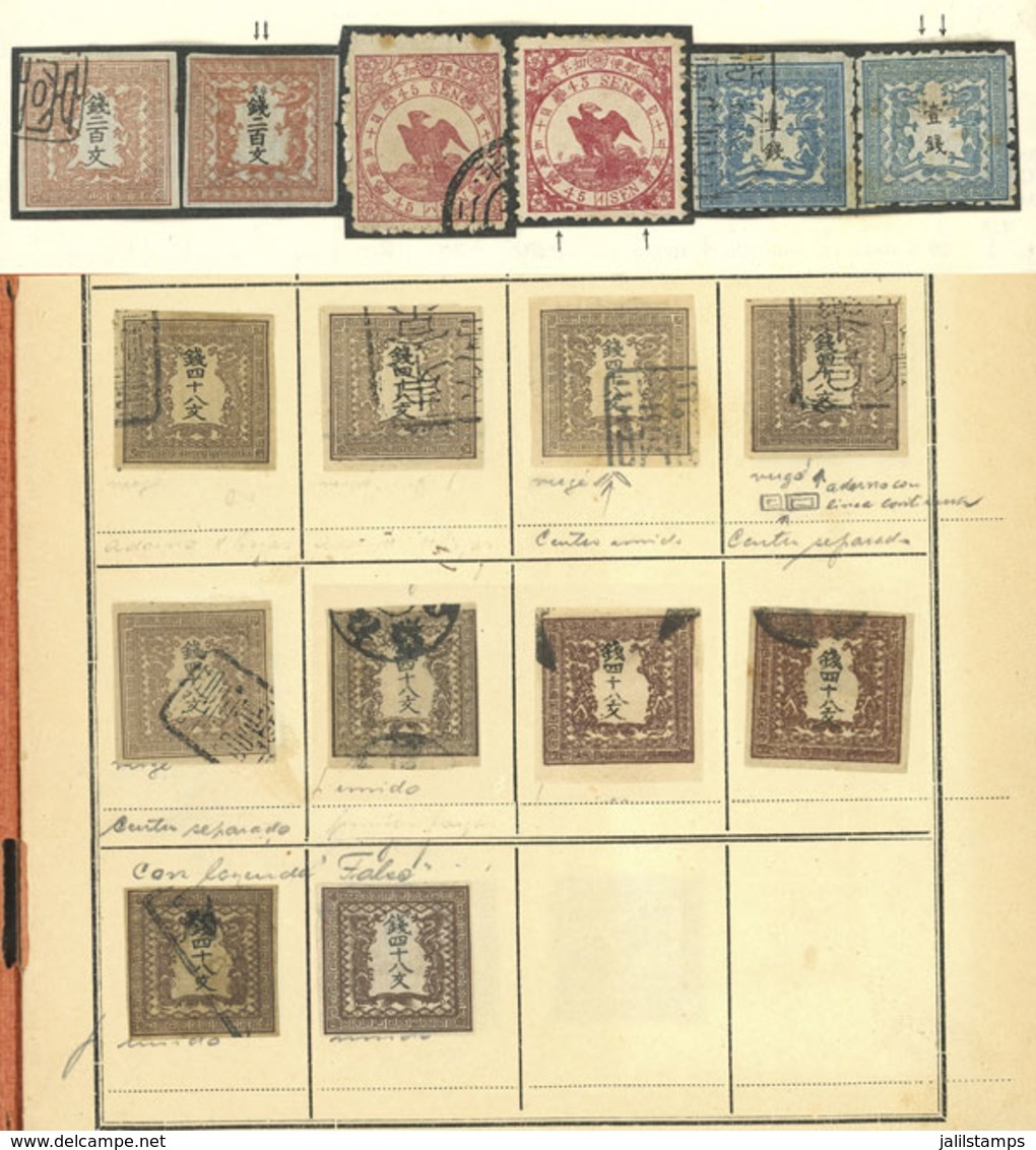 JAPAN: FORGERIES: Old Approvals Book With About 275 Classic And Old Stamps, Some Are Very Well Made, The General Quality - Altri & Non Classificati
