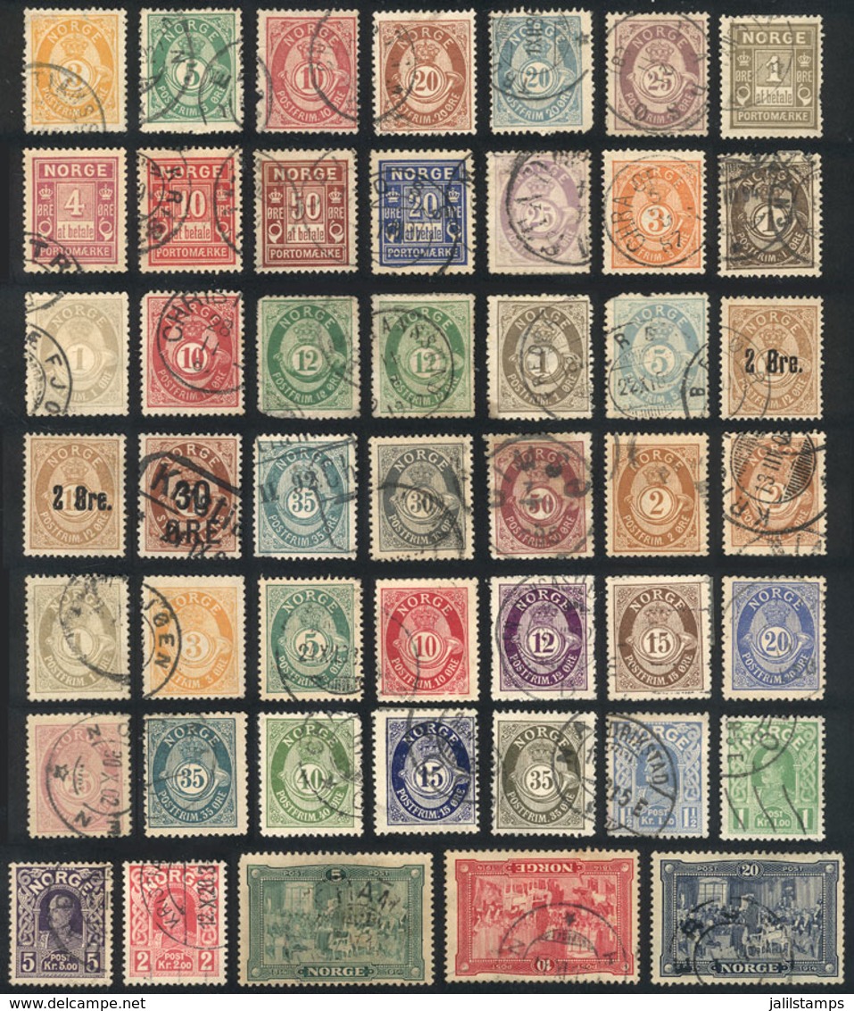 NORWAY: Lot Of Old Stamps, Most Of Fine Quality (some May Have Minor Faults), The Expert Could Probably Find Good Cancel - Other & Unclassified