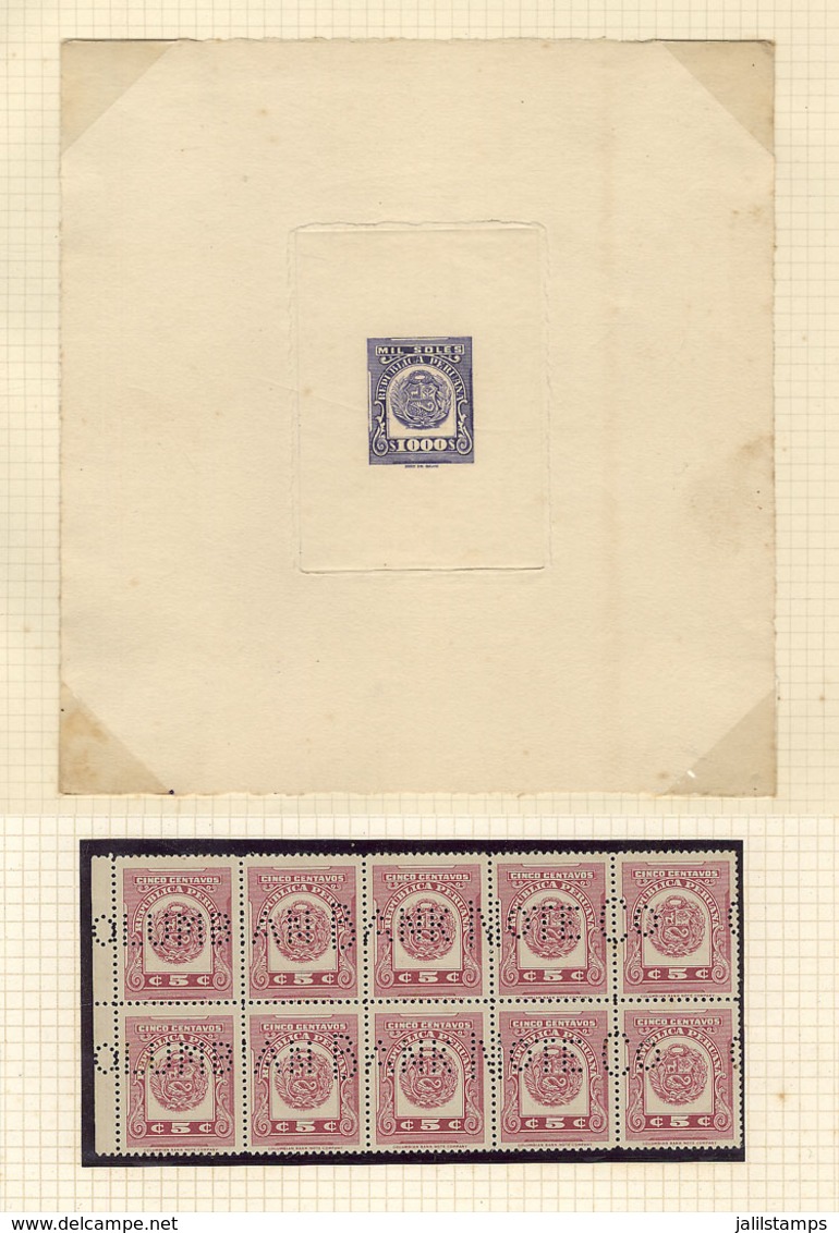 PERU: PROOFS, ESSAYS And SPECIMENS: Accumulation Of Good Pieces On Album Pages, The General Quality Is Excellent, Some V - Pérou
