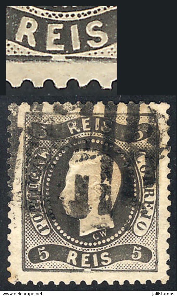 PORTUGAL: Sc.25, With Variety: Lower Frame Broken, VF Quality, Interesting! - Other & Unclassified