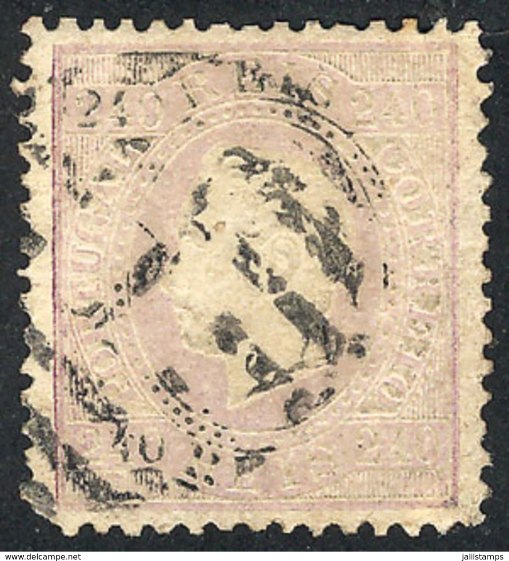 PORTUGAL: Sc.49, 1870 240r. Light Violet, Used, Very Nice Example, Catalog Value US$1,050. - Other & Unclassified