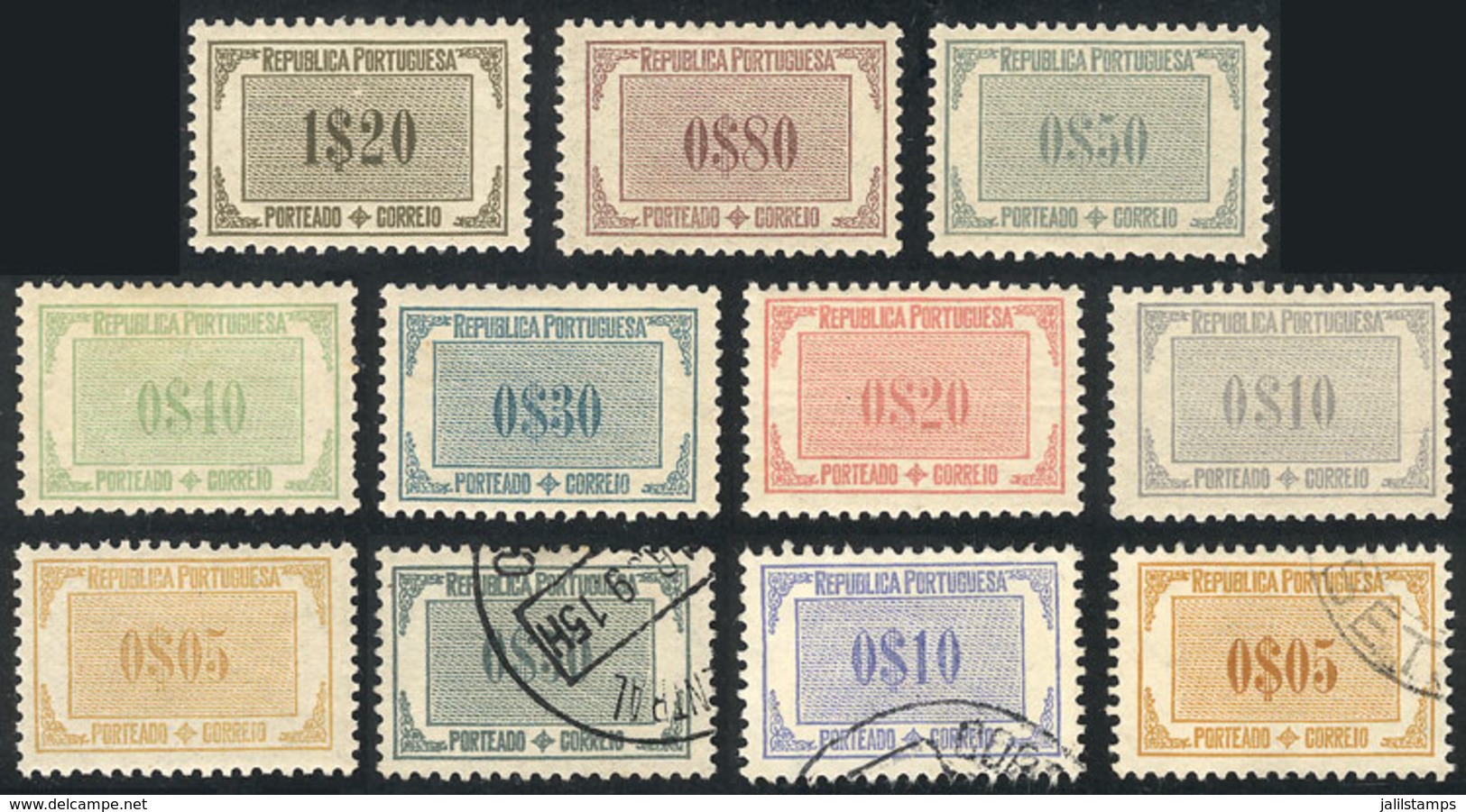 PORTUGAL: Small Lot Of Mint And Used Postage Due Stamps Of The 1932 Issue, VF Quality! - Sonstige & Ohne Zuordnung