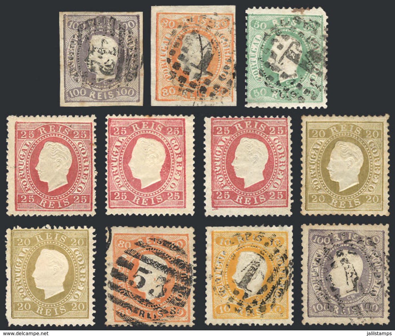 PORTUGAL: Lot Of Stamps Of The Years 1866 To 1884, Used Or Mint (they Can Be Without Gum), Mixed Quality (some With Mino - Autres & Non Classés