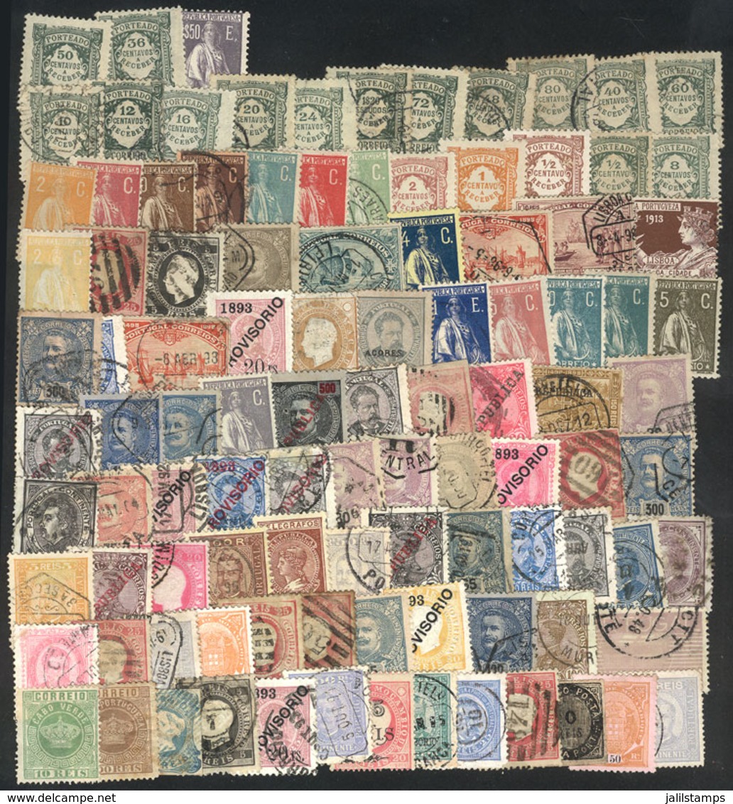 PORTUGAL: Interesting Lot Of Old Stamps, Mixed Quality (several With Defects), High Catalog Value! - Otros & Sin Clasificación