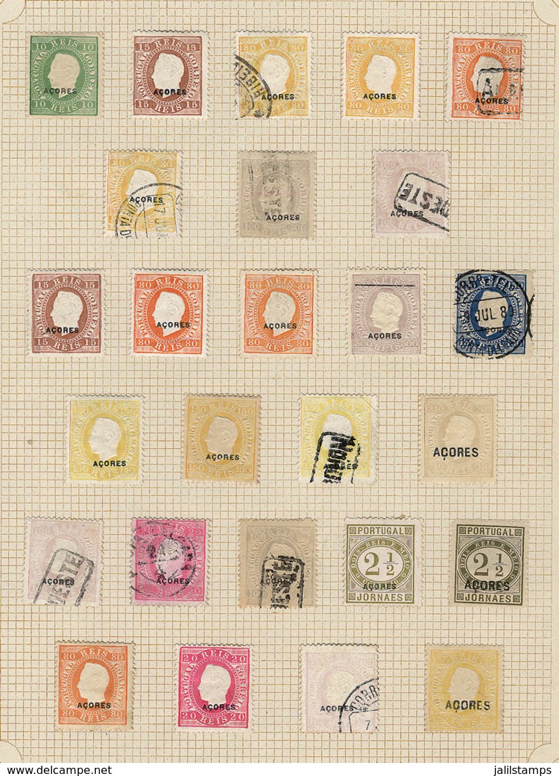 PORTUGAL - AZORES: Old Collection In Album Pages With Several Hundreds Old Stamps And Sets, Most Of Fine Quality (some W - Azores