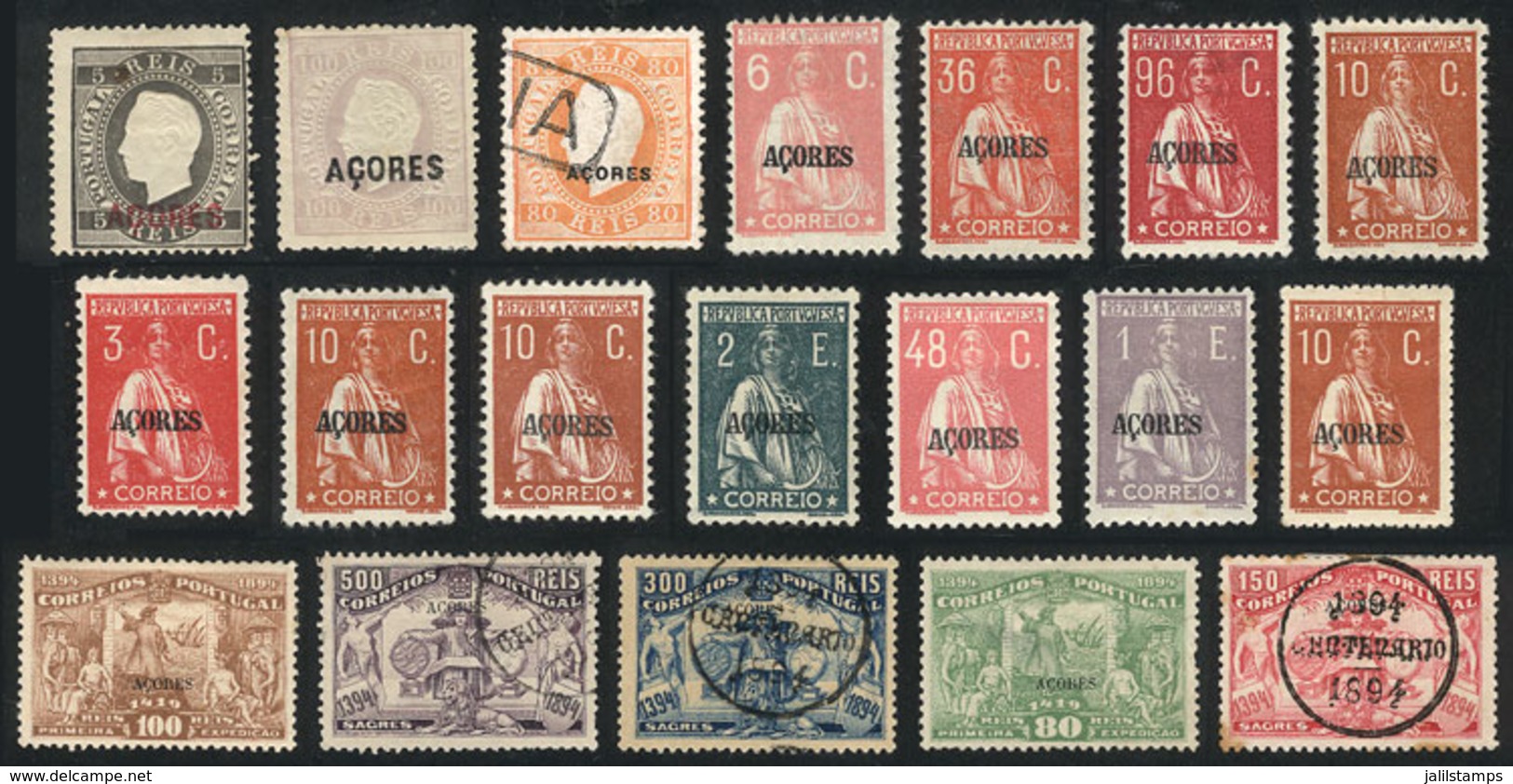 PORTUGAL - AZORES: Interesting Lot Of Stamps, Most Unused, Fine General Quality (a Few With Minor Defects), Scott Catalo - Azores
