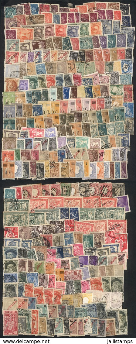 PORTUGAL + COLONIES: Interesting Lot Of Several Hundreds Old Stamps, Used Or Mint (they Can Be Without Gum), Fine Genera - Other & Unclassified