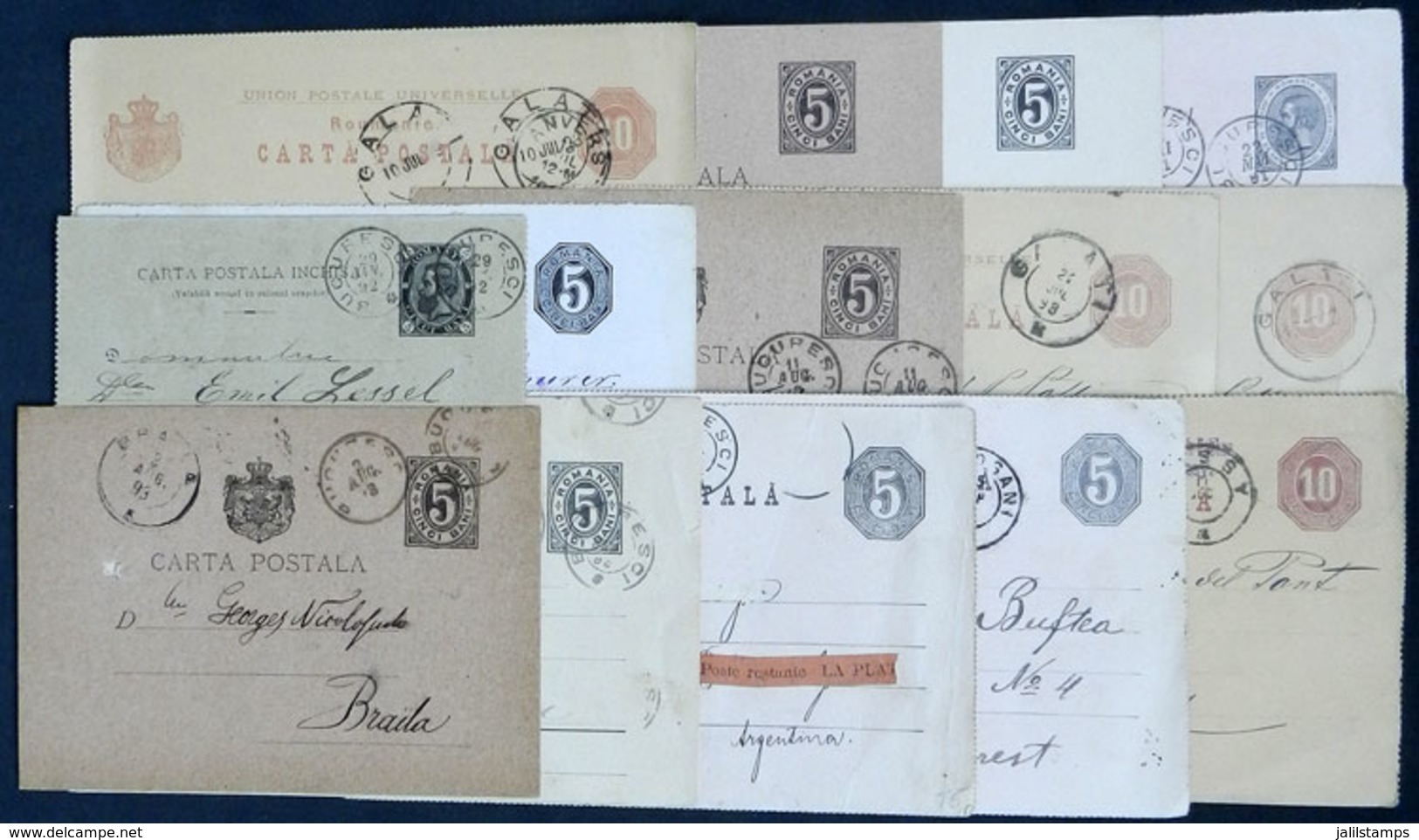 ROMANIA: 11 Old Used Postal Stationeries + 3 Unused, A Few With Little Defect, Most Of Fine Quality, Interesting! - Autres & Non Classés