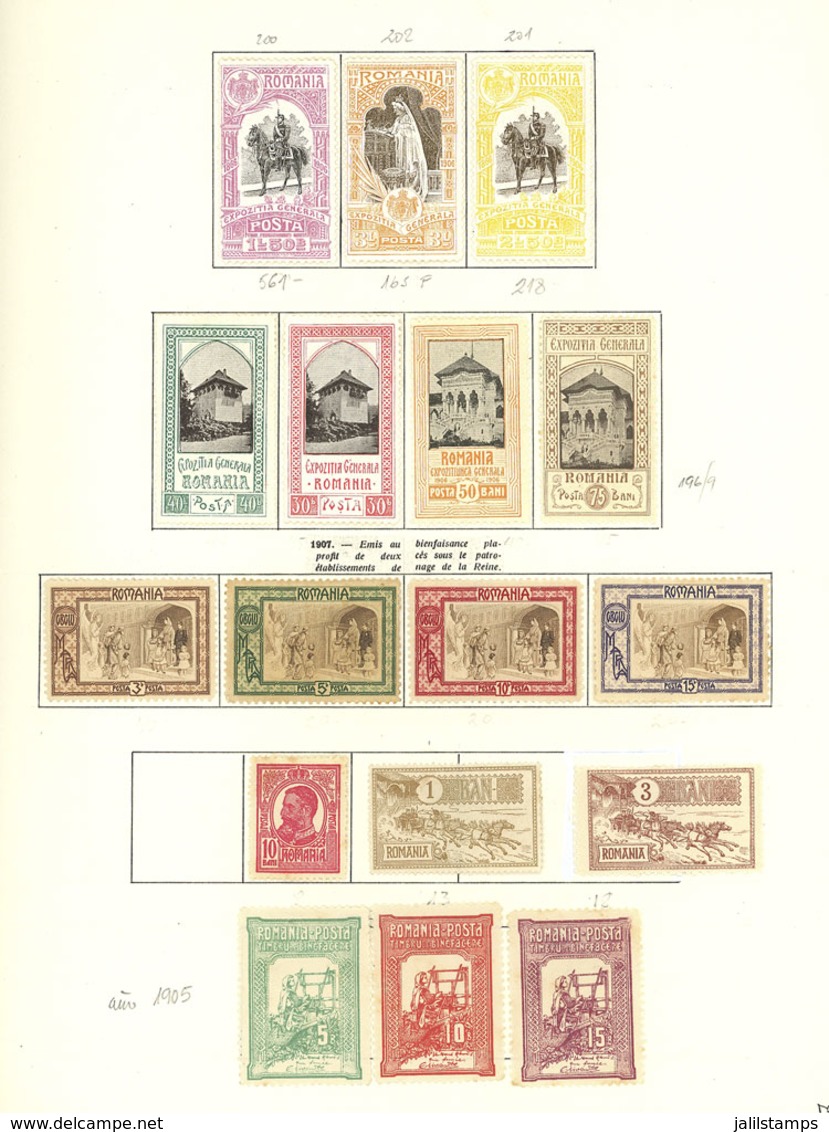 ROMANIA: Collection On Pages Of Used Or Mint (they Can Be Without Gum) Stamps, Most Of Fine General Quality. IMPORTANT:  - Autres & Non Classés