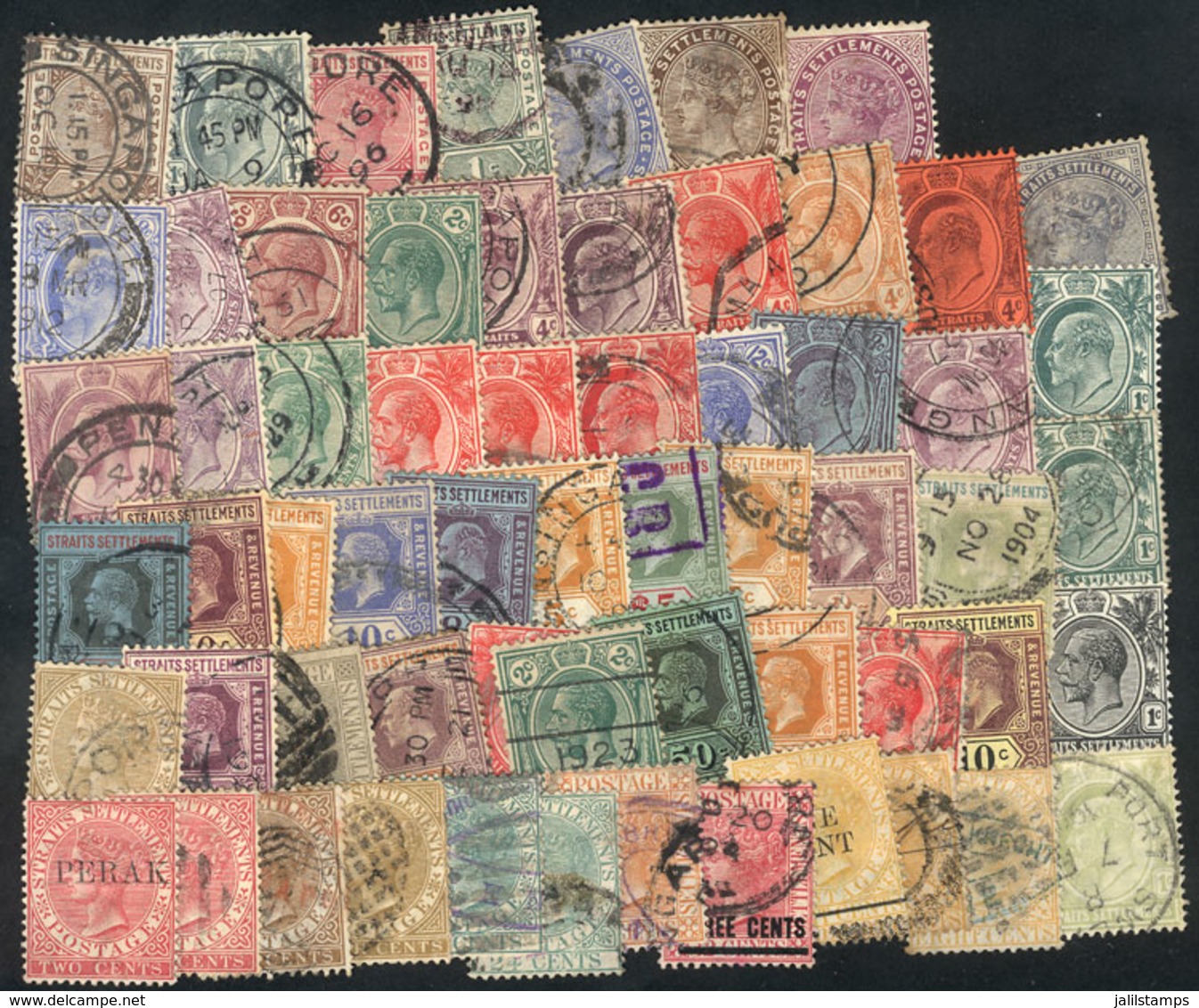 STRAITS SETTLEMENTS: Interesting Lot Of Old Stamps, In General Of Fine Quality, The Expert Will Probably Find Rare Cance - Other & Unclassified