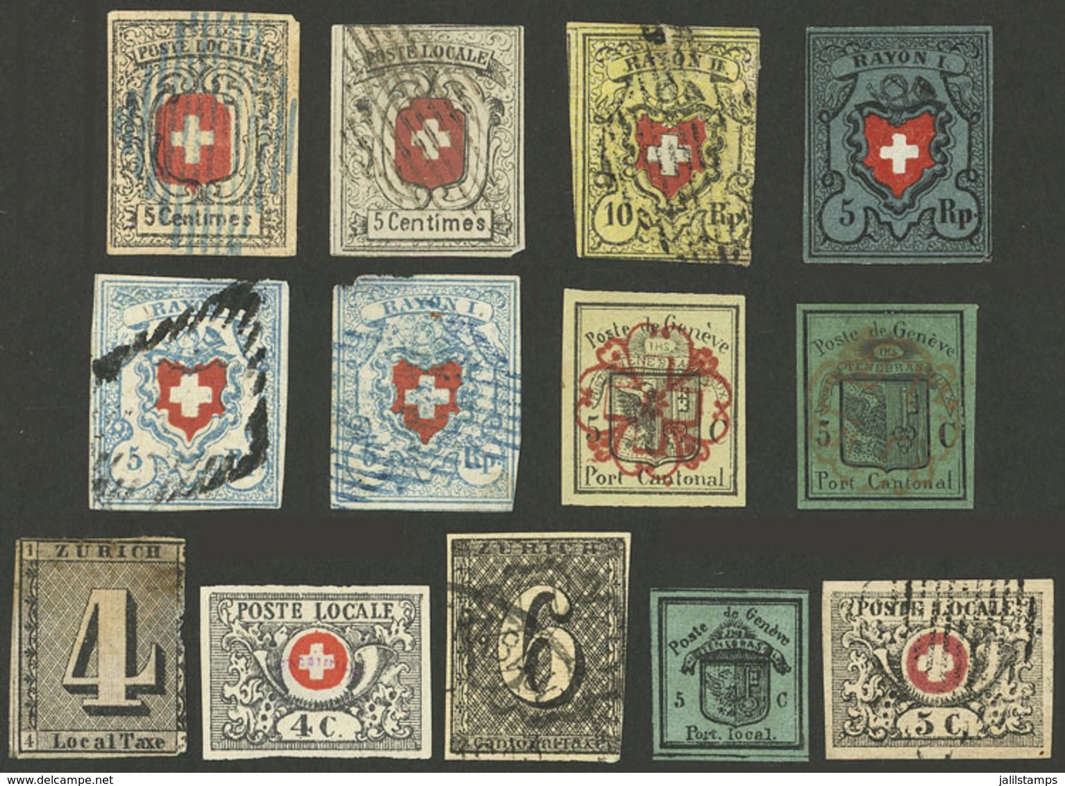 SWITZERLAND: Small Group Of Classic Stamps, Almost All FORGERIES, A Few With Minor Faults And Others Of VF Quality, LOW  - Collections
