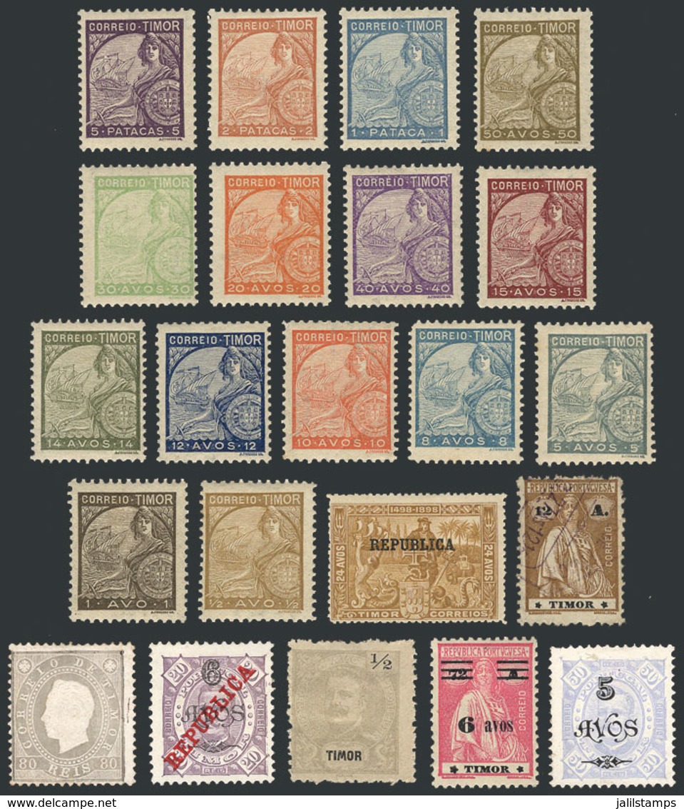 TIMOR: Interesting Lot Of Old Stamps, Used Or Mint (they Can Be Without Gum), Fine General Quality (some May Have Minor  - Sonstige - Ozeanien