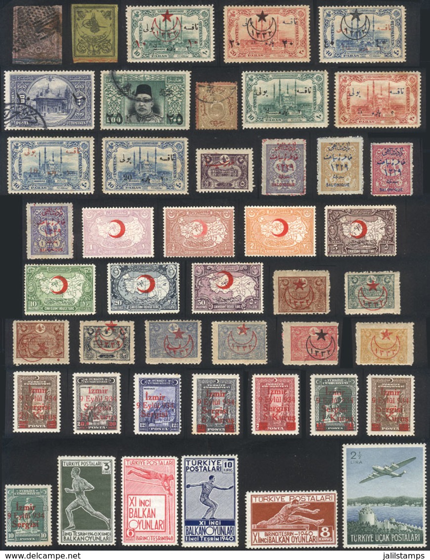 TURKEY: Envelope Containing Old And Modern Stamps, Used Or Mint (some Without Gum), Fine To Very Fine General Quality, H - Autres & Non Classés