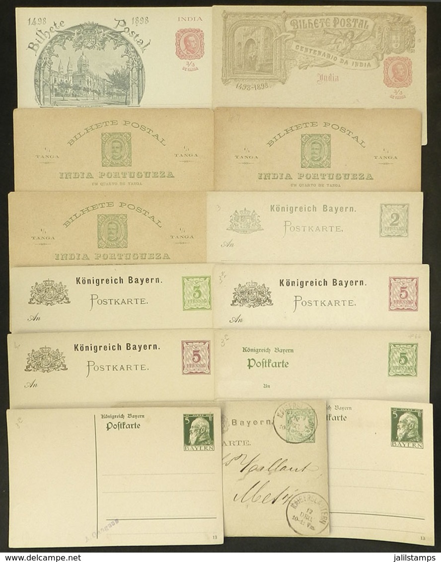 WORLDWIDE: 13 Old Postal Stationeries Of Portuguese India And Germany, VF General Quality! - Other & Unclassified