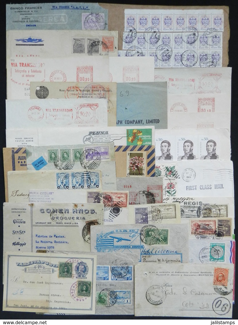 WORLDWIDE: 28 Covers And Cards Of Varied Periods And Countries, Most Of Uruguay And Mexico, A Few With Defects, Good Lot - Sonstige & Ohne Zuordnung