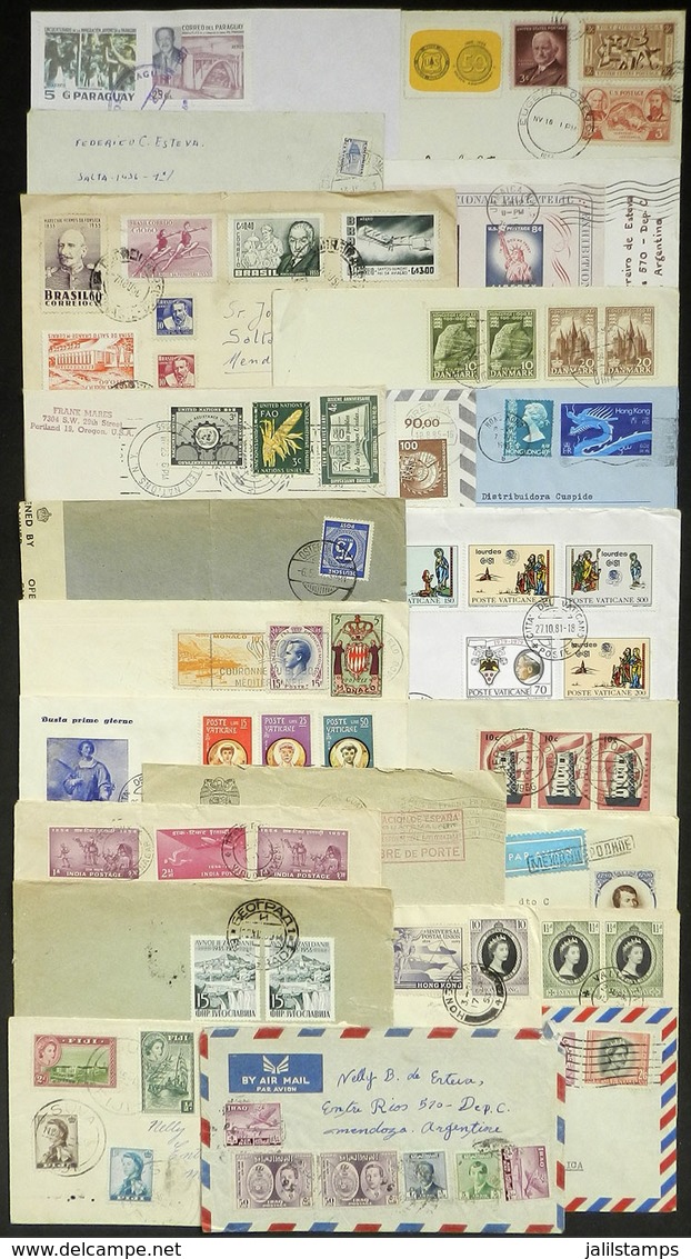 WORLDWIDE: 23 Covers Of Varied Countries, Almost All Sent To Argentina With Nice Postages, Including Some Of Distant Cou - Sonstige & Ohne Zuordnung