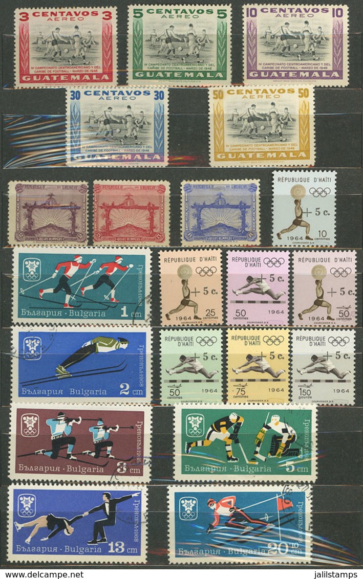 WORLDWIDE: SPORT: Stockbook With Good Number Of Stamps, Sets And Souvenir Sheets, Used Or MNH, Excellent General Quality - Andere & Zonder Classificatie