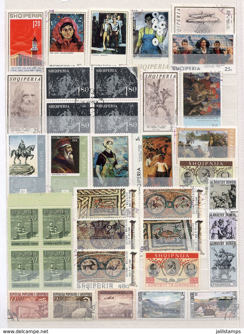 WORLDWIDE: 48-Page Stockbook Full Of Stamps Of All Periods, Of Czechoslovakia, Albania And Other European Countries, The - Autres & Non Classés