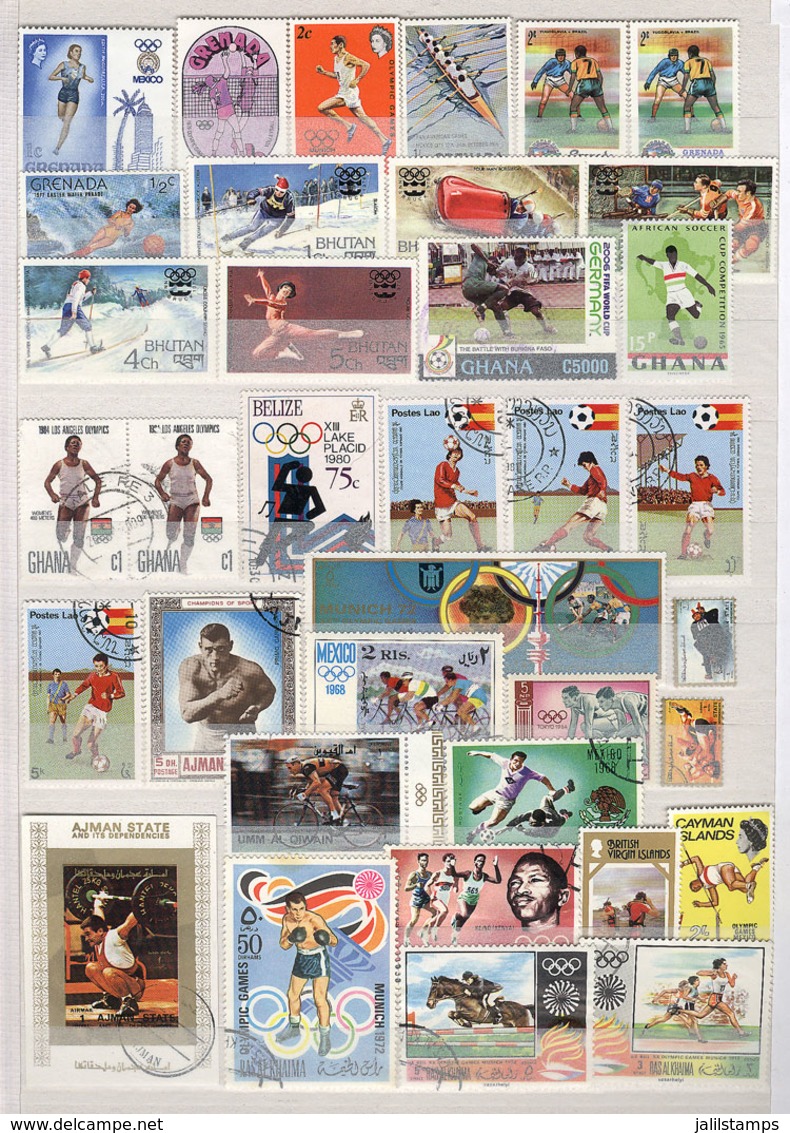 WORLDWIDE: 48-Page Stockbook Full Of Stamps Of All Periods Topic SPORT, The Catalogue Value Is Surely Very High, Fine To - Autres & Non Classés