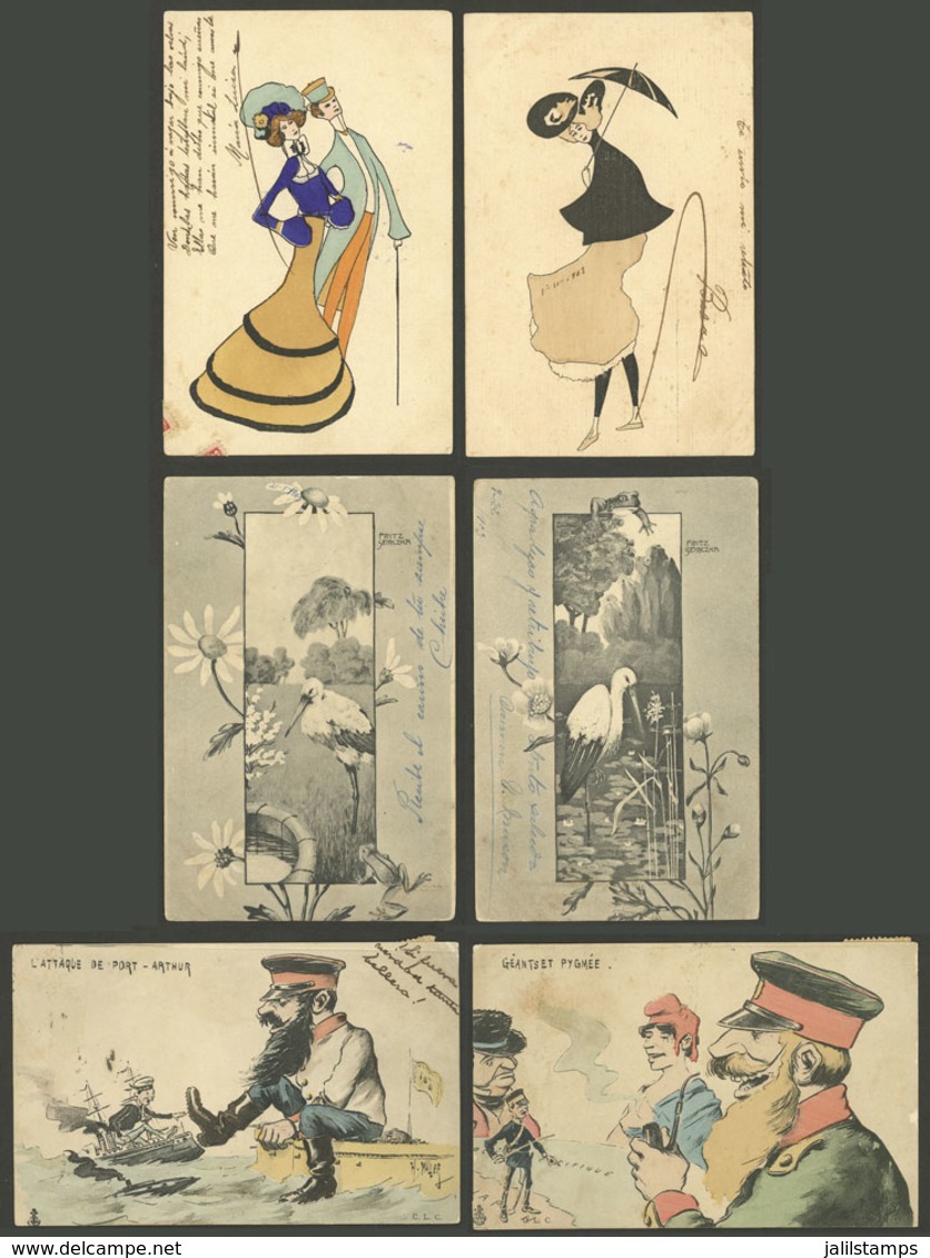 WORLDWIDE: 11 Old Artistic Postcards, Some Signed, Very Nice! - Non Classés