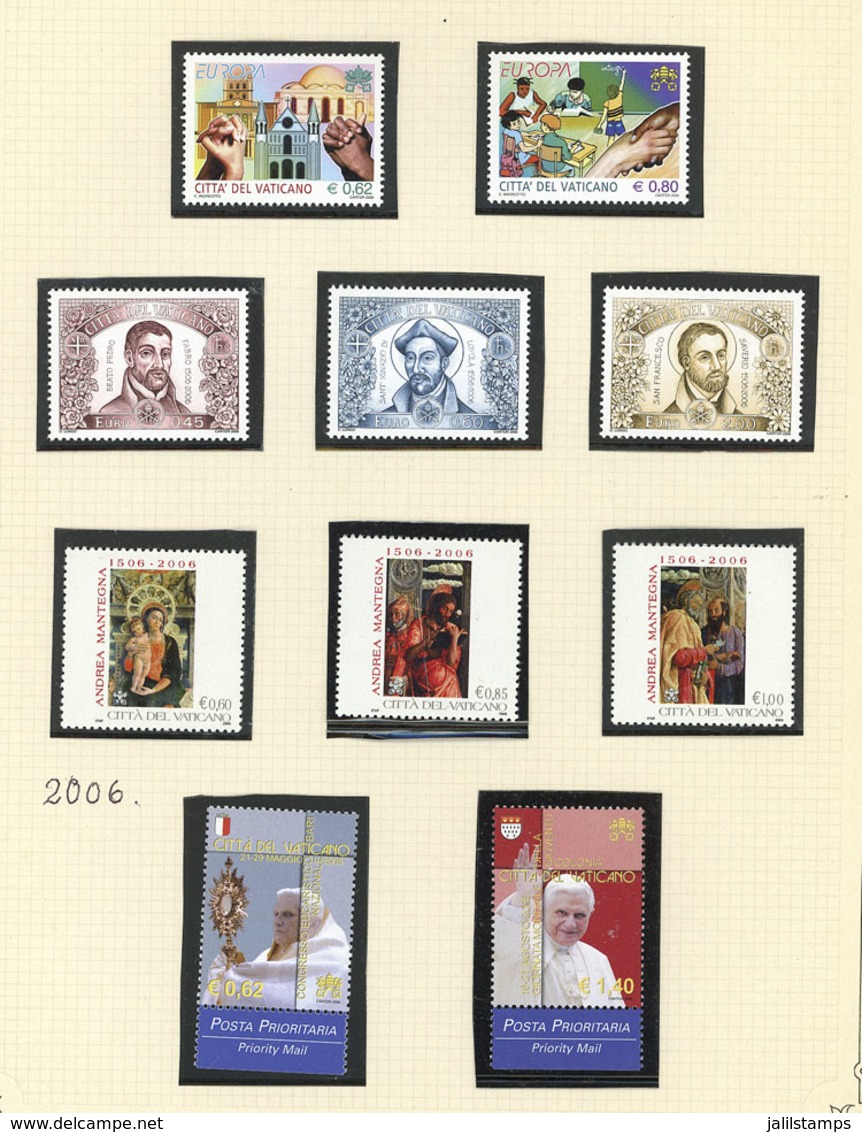 VATICAN: Album With Collection Of Stamps, Souvenir Sheets, Booklets, ATM Stamps, Etc. Of The Years 1991 To 2008 Apparent - Sammlungen