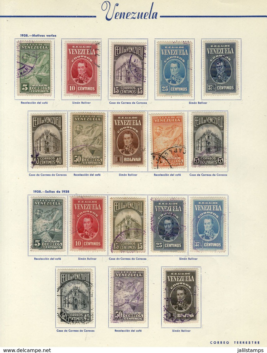 VENEZUELA: Collection In Majó Album (1859 To 1960 Approx.) In General With Used Stamps Of Very Fine Quality, Including G - Venezuela