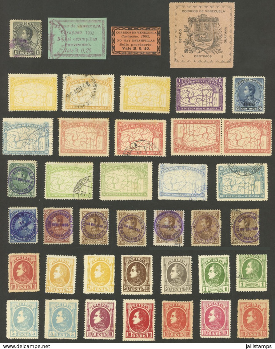 VENEZUELA: Envelope Containing A Number Of Used Or Mint Old Stamps, Some With Defects, Most Of Fine To Very Fine Quality - Venezuela
