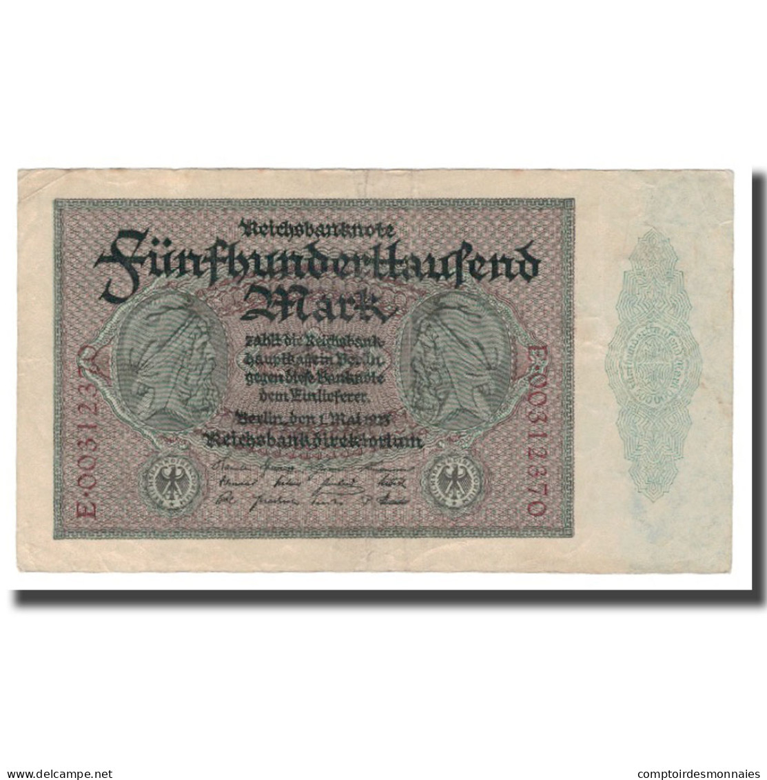 Billet, Allemagne, 500,000 Mark, 1923, 1923-05-01, KM:88a, TTB - 500000 Mark