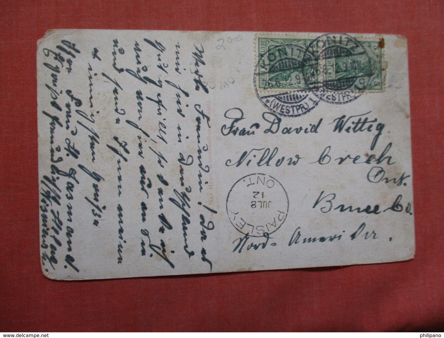 Germany > Knoitz  Has Stamp & Cancel > Ref 3747 - Westpreussen