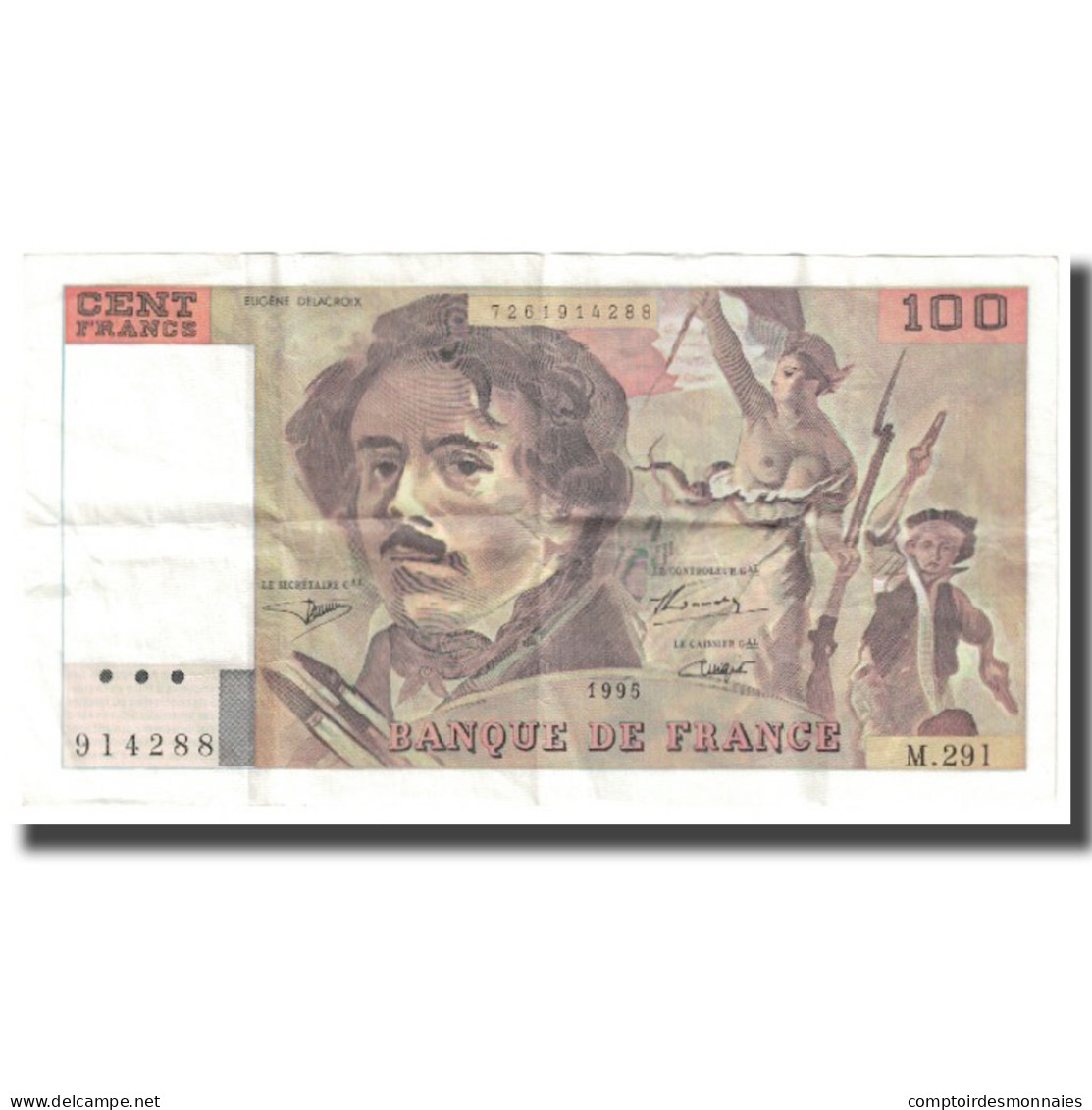 France, 100 Francs, Delacroix, 1995, BRUNEEL, BONARDIN, VIGIER, TTB - 100 F 1978-1995 ''Delacroix''