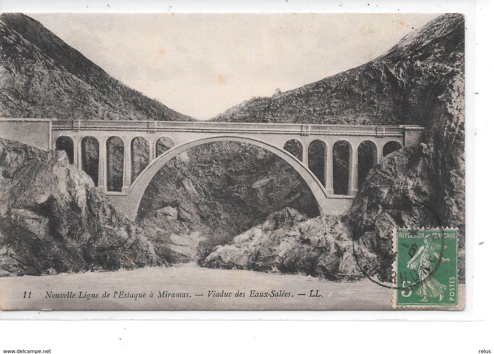 DEP. 13 NOUVELLE LIGNE DE L'ESTAQUE A MIRAMAS N°11 VIADUC DES EAUX SALEES - Autres & Non Classés