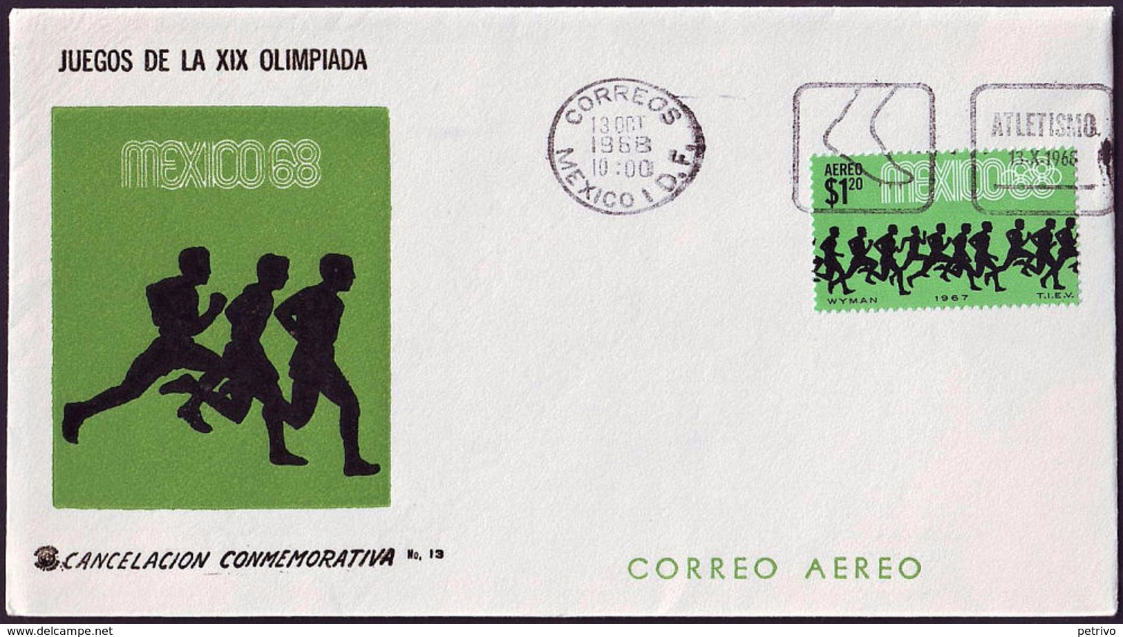 Mexico - 1968 H - Olympic Games 1968 - Cover - Athletics - Verano 1968: México