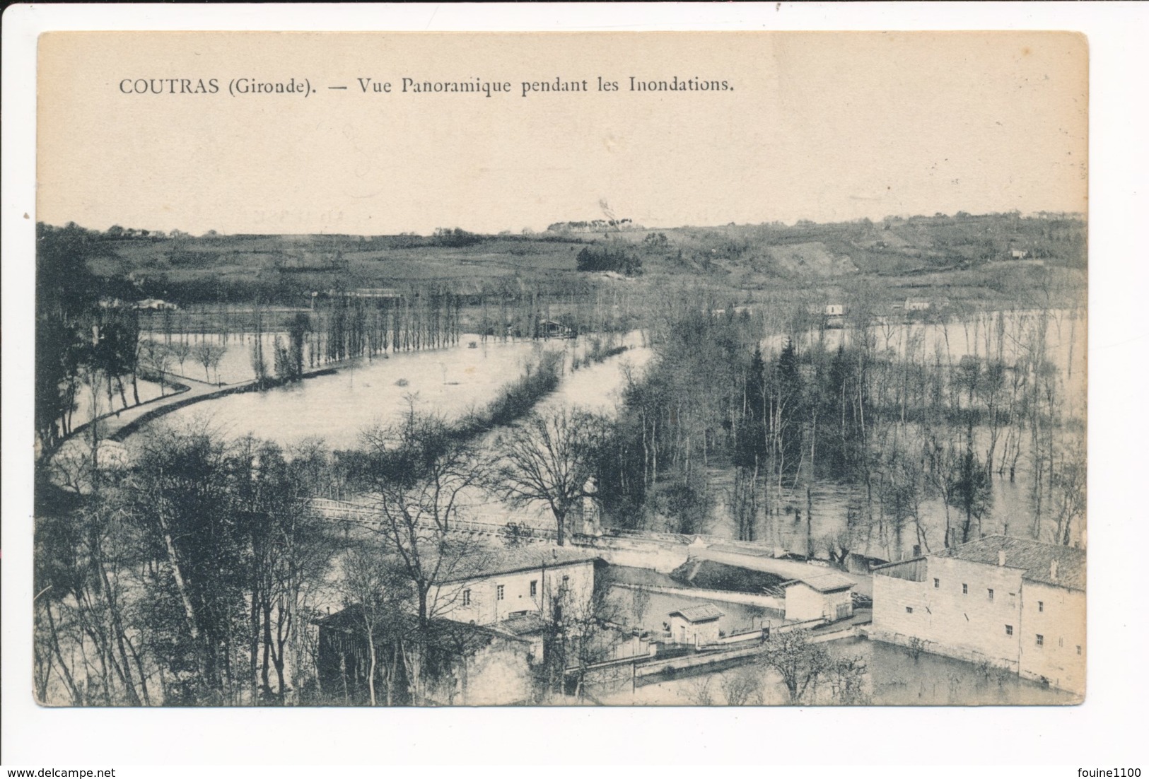 Carte  De  Coutras  Pendant Les Inondations - Andere & Zonder Classificatie