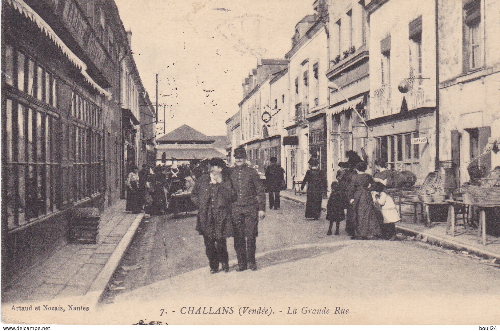 AVIT18-  CHALLANS  EN VENDEE LA GRANDE RUE  CPA  CIRCULEE - Challans