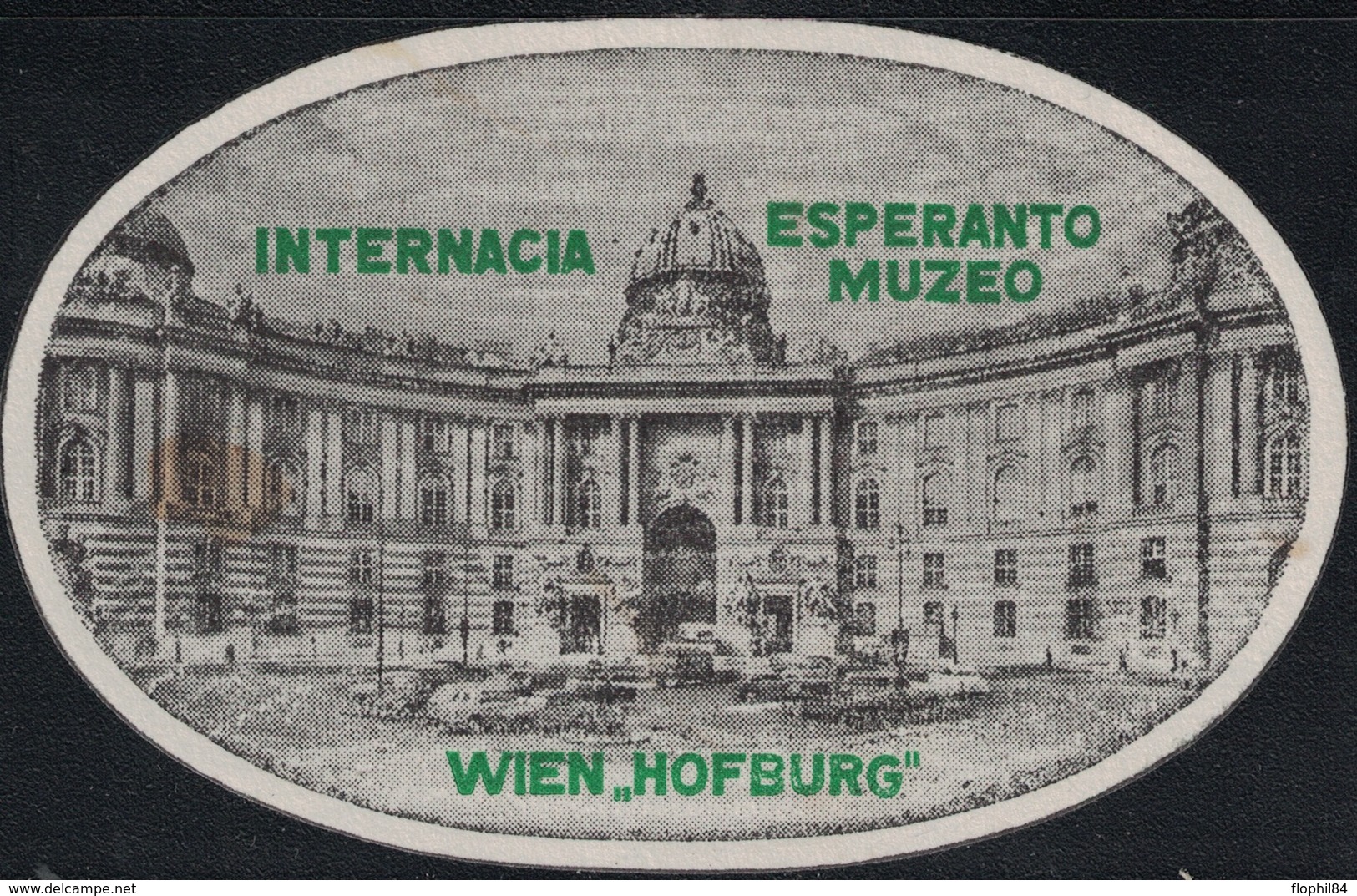 ESPERENTO - VIGNETTE OVALE - INTERNACIA - ESPERENTO MUZEO - WIEN HOFBURG. - Autres & Non Classés