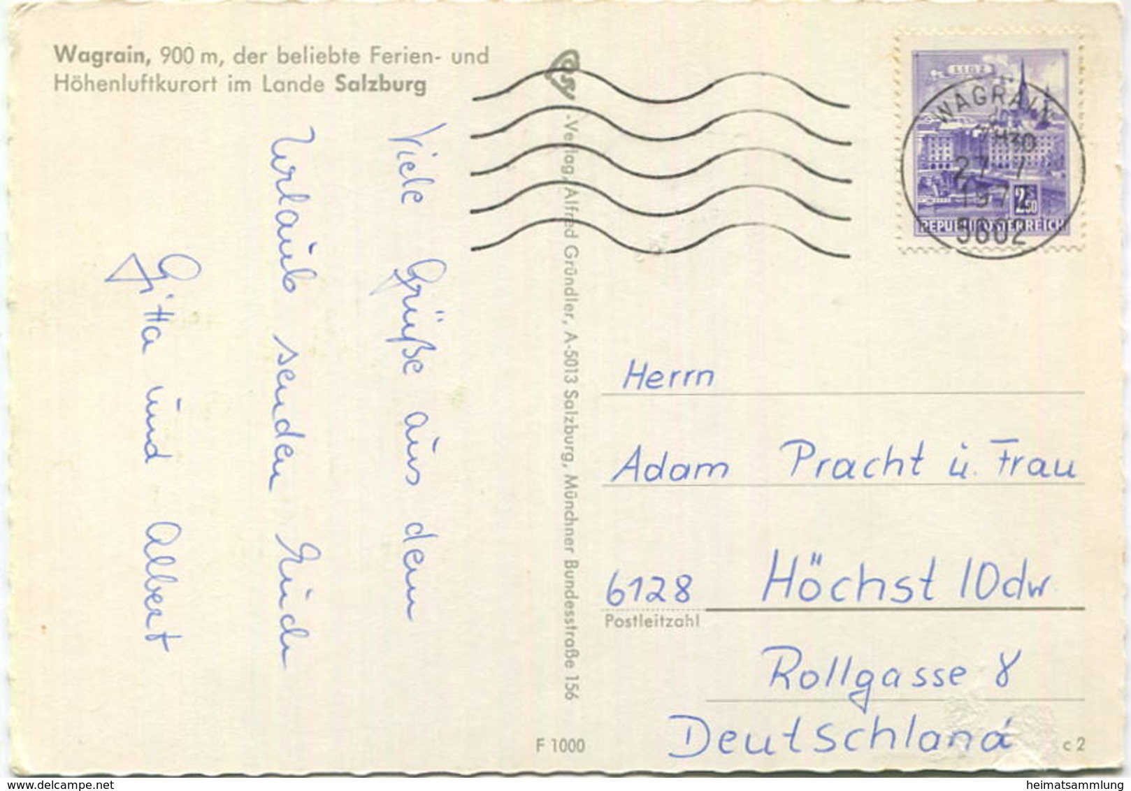 Wagrain - AK Grossformat - Verlag Alfred Gründler Salzburg - Gel. 1972 - Wagrain