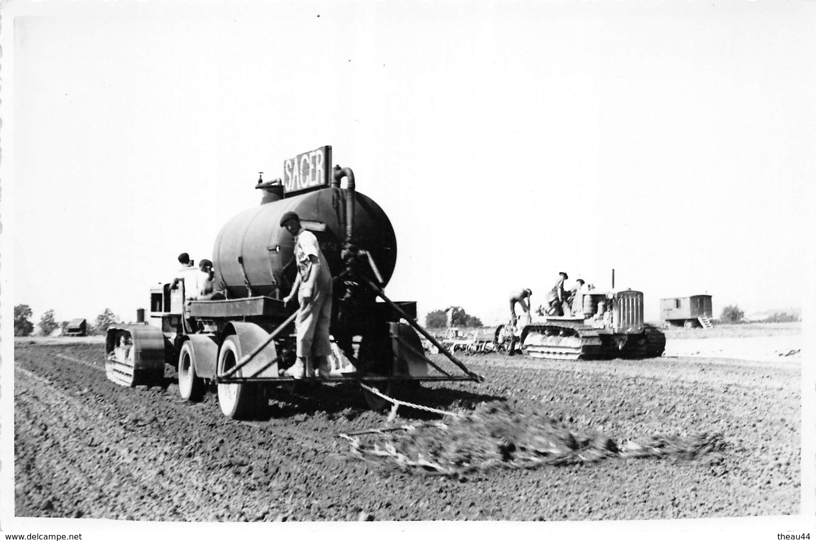 SALLES D'AUDE  -   Cliché D' Engins De Terrassement  -  Construction De La Route D 31  -  Travaux Publics - Salleles D'Aude