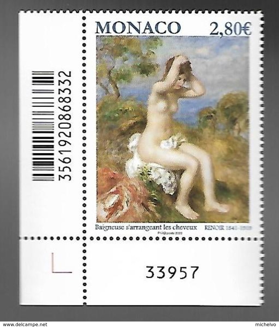 Monaco 2019 - «Le Nu Dans L'art» Baigneuse S'arrangeant Les Cheveux  Par Pierre-Auguste Renoir  ** - Nuevos