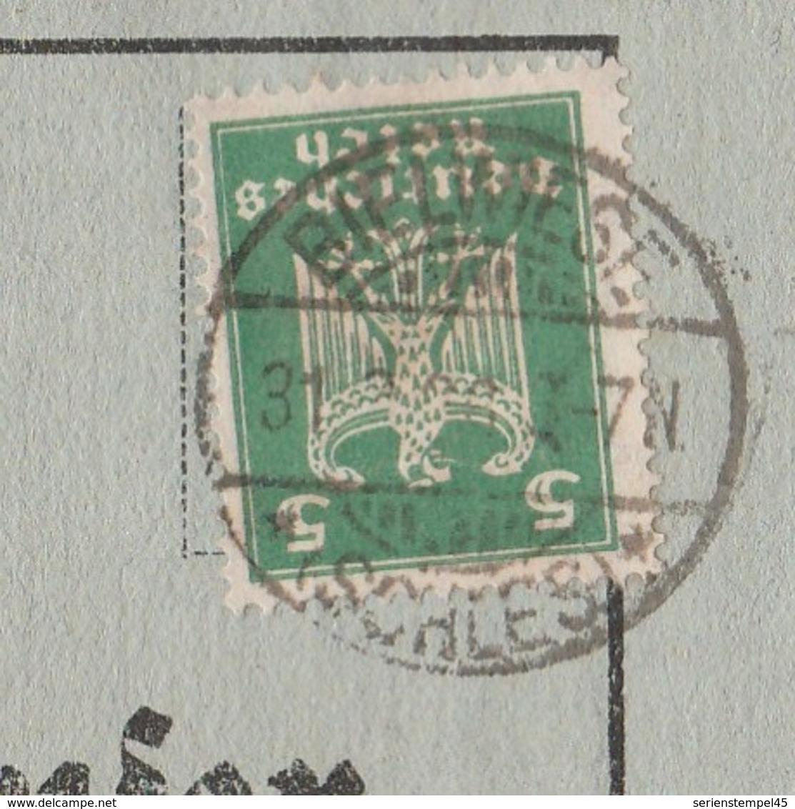 Deutsches Reich Karte Mit Tagesstempel Bielwiese Lk Wohlau RB Breslau Schlesien 1926 Werbung - Storia Postale